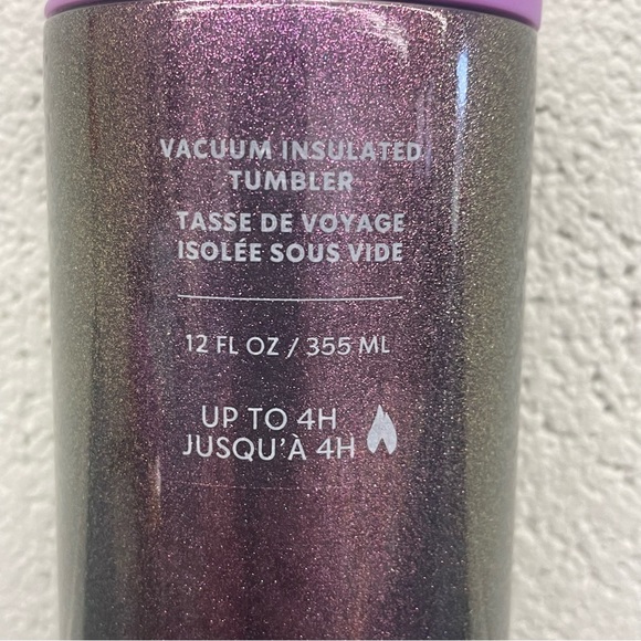 Starbucks insulated Tumblr 12 ounce new with tags purple glitter - Picture 6 of 6